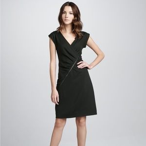 MARC by Marc Jacobs Fiona dress: green, wool, asymmetrical zipper detail